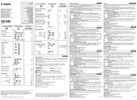 Notice CANON LS-123K Calculatrice