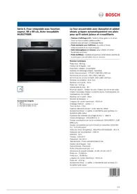 Notice BOSCH HIJ517YS0R Four encastrable