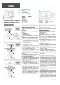 Notice HAGER WE111 Chargeur de batterie