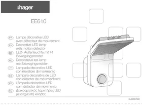Notice HAGER EE610 Détecteur de mouvement