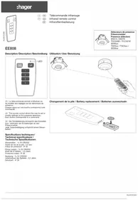 Notice HAGER EE808 Détecteur de mouvement