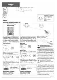 Notice HAGER EE807 Détecteur de mouvement