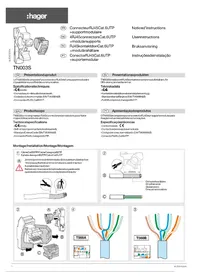 Notice HAGER TN003S Câble pour ordinateur et périphérique
