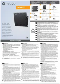 Notice AG Neovo WMK-03 Support mural