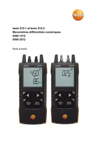 Notice Testo 512-2 équipements de mesure