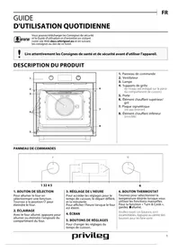 Notice PRIVILEG PBWK3 ON5V IN Cuisinière