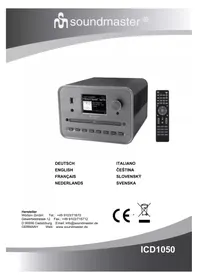 Notice Soundmaster ICD1050 Sistema hi-fi
