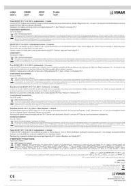 Notice Vimar 30257.C Prise électrique