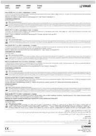 Notice Vimar 30257.B Prise électrique