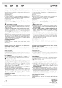 Notice Vimar 30439.B Variateur d'éclairage