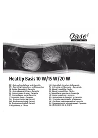 Notice OASE HEATUP BASIS 15 W Отопление