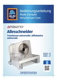 Notice Ambiano GT-SF-AFS-02 Trancheuse