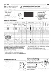 Notice WHIRLPOOL FFD 11469E BCV BE Lave-linge