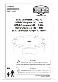 Notice Berg CHAMPION DELUXE Trampoline