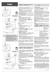 Notice HAGER TRK152M Domotique