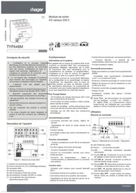 Notice HAGER TYF646M Domotique