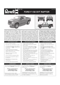 Notice Revell FORD F-150 SVT RAPTOR Maquettisme