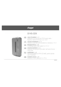 Notice HAGER S145-22X Alarmsysteem