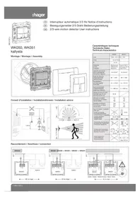 Notice HAGER WK050 Détecteur de mouvement