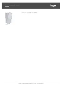 Notice HAGER HZ096 Coupe-circuits