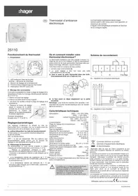 Notice HAGER 25110 Thermostat
