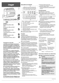 Notice HAGER TYA624A Domotique