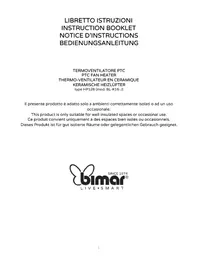 Notice Bimar HP128 Heating