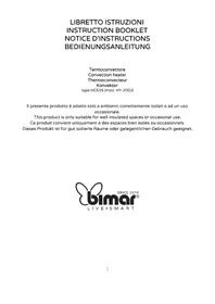 Notice Bimar HC515 Heating