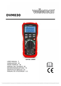 Notice VELLEMAN DVM030 Multimètre