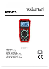 Notice VELLEMAN DVM020 Multimètre