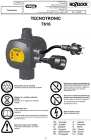 Notice HOZELOCK TECNOTRONIC 7616 Pompe