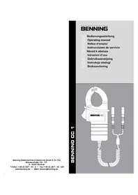 Notice BENNING CC 1 équipements de mesure