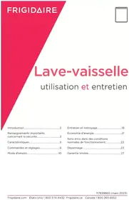 Notice FRIGIDAIRE GDSP4715AF Machine à laver
