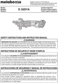 Notice METABO D36DYAQ4 Drill