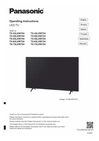Notice PANASONIC TX-50LXW724 Телевизор