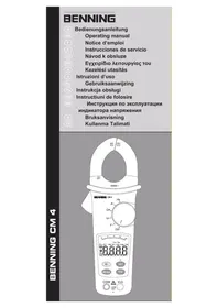 Notice BENNING CM 4 équipements de mesure
