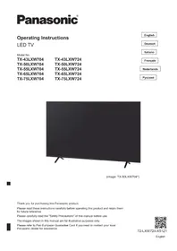 Notice PANASONIC TX-55LXW724 Телевизор