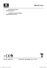 Notice McKenzie MK-CD 18 LI Perceuse