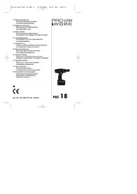Notice Prowork PAS 18 Perceuse