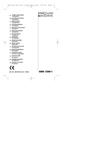 Notice Prowork EURO 2200-1 Compresseur