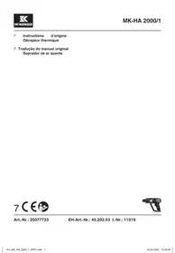 Notice McKenzie MK-HA 2000/1 Pistolet thermique