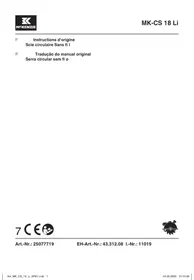 Notice McKenzie MK-CS 18 LI Scie