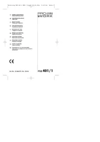 Notice Prowork PSB 401/1 Perceuse