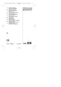 Notice Prowork PSS 150 Ponceuse