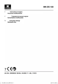 Notice McKenzie MK-OS 100 Ponceuse