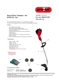 Notice Proviel PVBT 24 Coupe-herbe