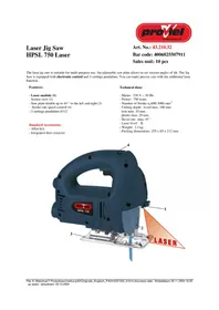 Notice Proviel HPSL 750 Scie