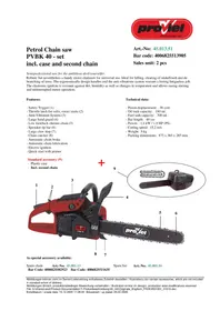 Notice Proviel PVBK 40 Scie