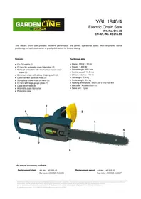 Notice Yellow Garden Line YGL 1840/4 Scie