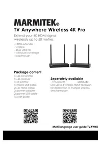 Notice MARMITEK TVAW4K RX Extension audio/video